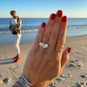 Classic Heart & Pear Cut Engagement Ring