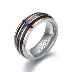 Fashion White Tungsten Steel Men's Band