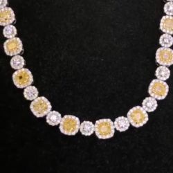 Halo Round Yellow Necklace