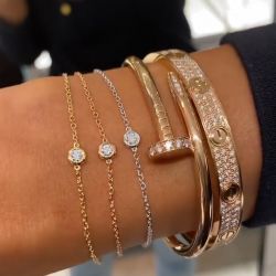 Nail Design Round Cut Stackable Bracelets