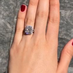 Halo Radiant Cut Engagement Ring